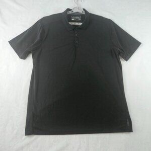 Eddie Bauer Men's Shirt Sz TXL FreeDry Short Sleeve Golf Polo Black Performance